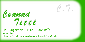 csanad tittl business card